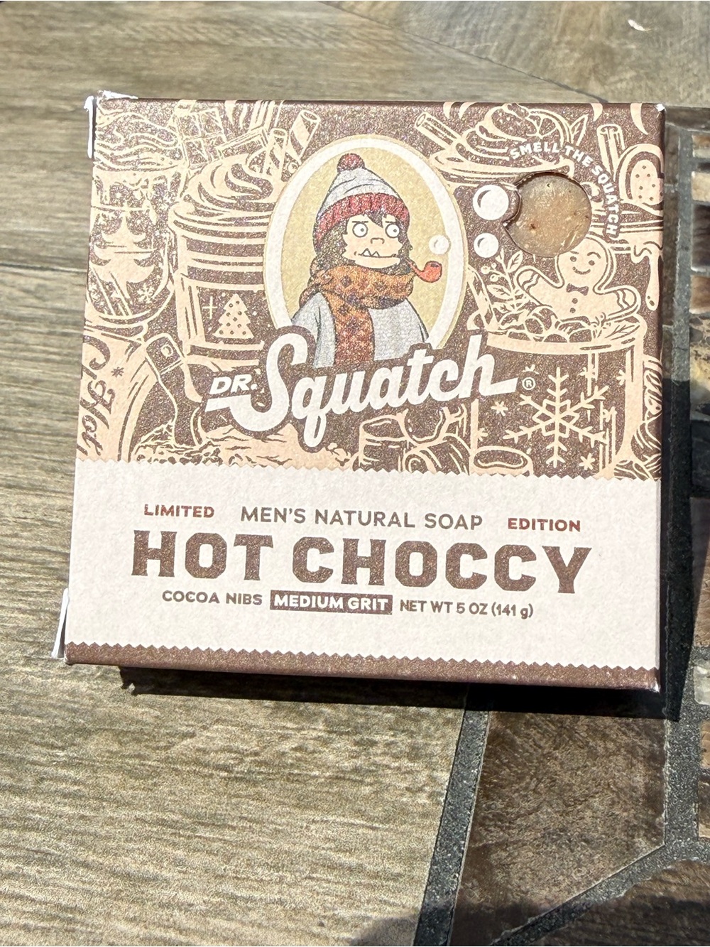 NIB Dr. Squatch Hot Choccy Men's Natural Soap - Brown